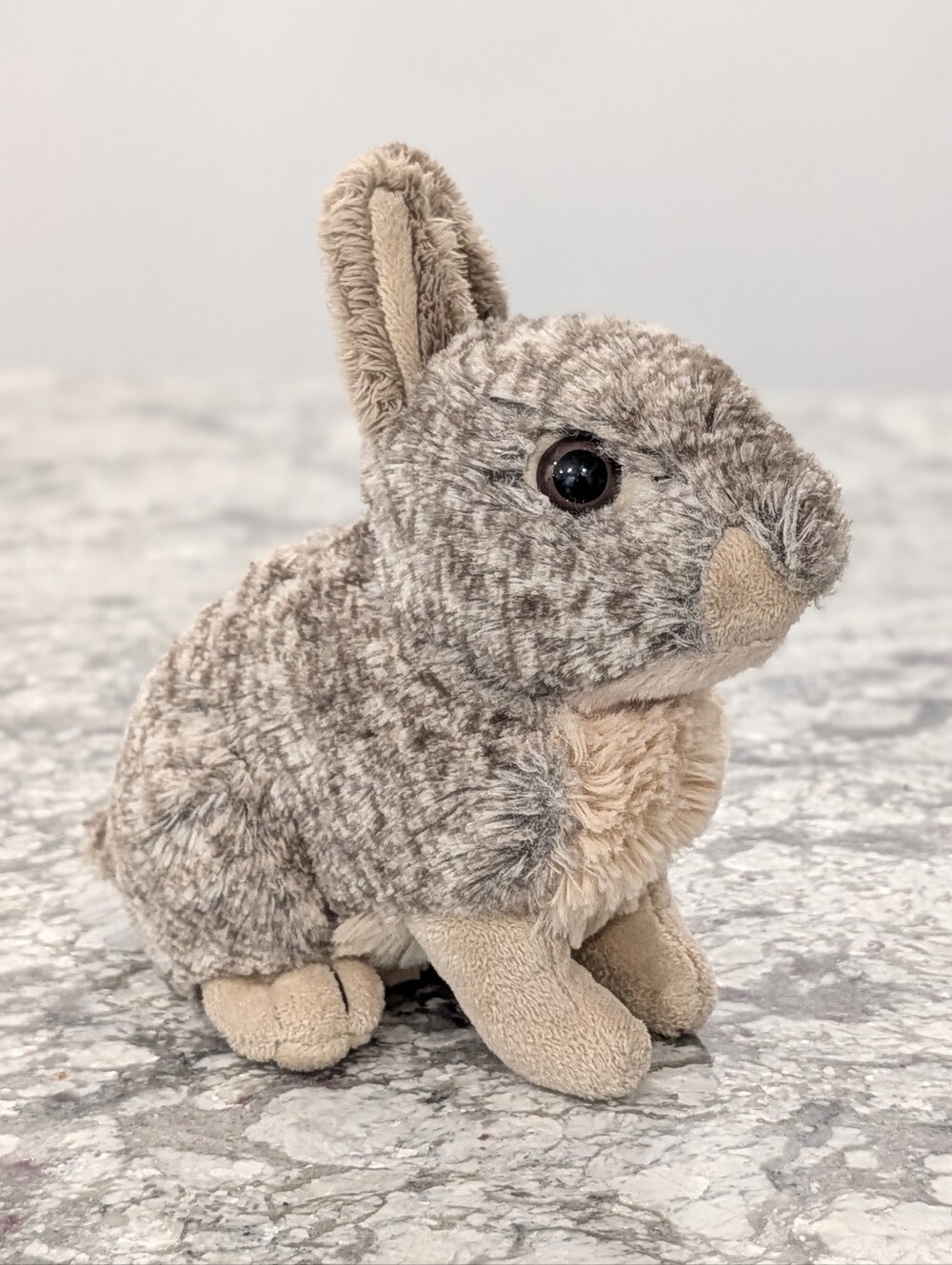 Wild Republic Realistic Brown Speckled Bunny Rabbit Plush Stuffed Animal 8"